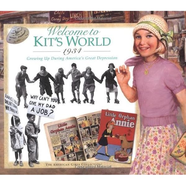 【希少】1924年 アメリカの可愛い絵本  エリザベスゴードン ビスクドール Kit's World: A Girl's-eye View of the Great Depression